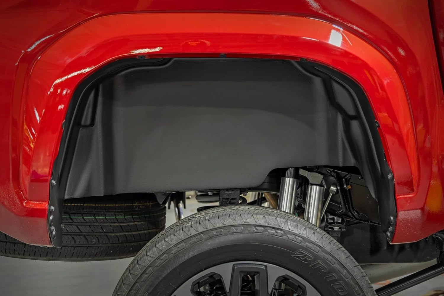 Rough Country Rear Wheel Well Liners for Toyota Tacoma (2024-2025) - Heavy-Duty Rear Fender Liners for Mud & Debris Protection, Made in USA